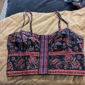 American Eagle Outfitters Festival Crop Corset Top | Size S